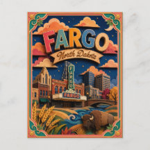 PopCut Staaten Fargo North Dakota Papierkunst