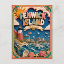 PopCut Staaten Fenwick Island Delaware Papierkunst