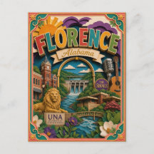PopCut Staaten Florence Alabama Papierkunst
