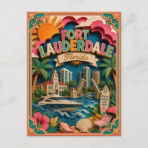 PopCut Staaten Fort Lauderdale Florida Papierkunst