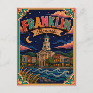 PopCut Staaten Franklin Tennessee Papierkunst P Postkarte
