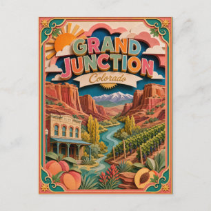 PopCut Staaten Grand Junction Colorado Papierkunst Postkarte