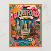 PopCut Staaten Hartford Connecticut Papierkunst