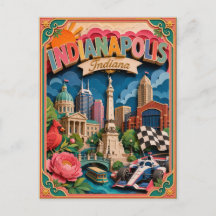 PopCut Staaten Indianapolis Indiana Papierkunst