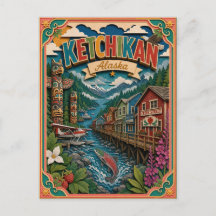 PopCut Staaten Ketchikan Alaska Papierkunst