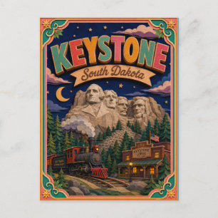 PopCut-Staaten Keystone South Dakota Papierkunst Postkarte