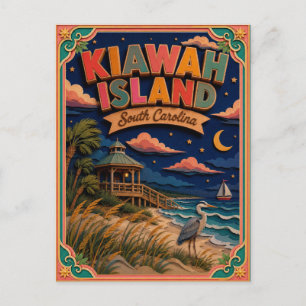 PopCut Staaten Kiawah Island South Carolina Kunst Postkarte