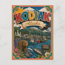 PopCut Staaten Kodiak Alaska Papierkunst