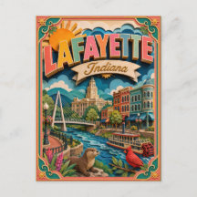 PopCut Staaten Lafayette Indiana Papierkunst