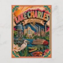 PopCut-Staaten Lake Charles Louisiana Papierkunst