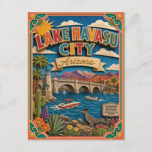 PopCut Staaten Lake Havasu City Arizona Papierkuns Postkarte