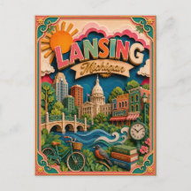 PopCut Staaten Lansing Michigan Papierkunst