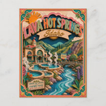 PopCut Staaten Lava Hot Springs Idaho Papierkunst