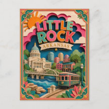 PopCut Staaten Little Rock Arkansas Papierkunst