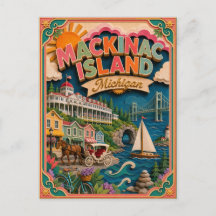 PopCut Staaten Mackinac Island Michigan Papierkuns