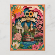 PopCut Staaten Macon Georgia Papierkunst