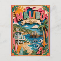 PopCut Staaten Malibu Kalifornien Papier Kunst