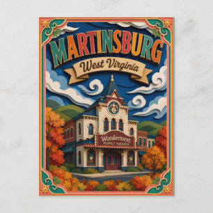 PopCut-Staaten Martinsburg West Virginia Papierkun Postkarte