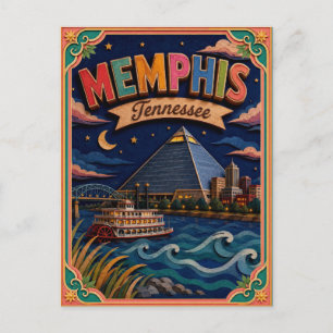 PopCut Staaten Memphis Tennessee Papierkunst Postkarte