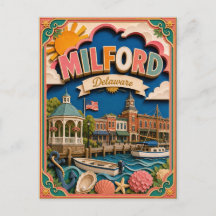 PopCut Staaten Milford Delaware Papierkunst