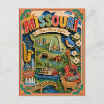 PopCut Staaten Missouri Farbige 3D-Papierkunst