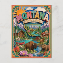 PopCut Staaten Montana Farbige 3D-Papierkunst