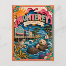 PopCut Staaten Monterey Kalifornien Papier Kunst