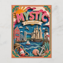 PopCut Staaten Mystic Connecticut Papierkunst
