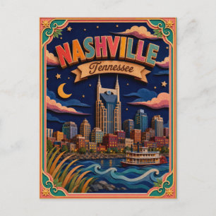 PopCut Staaten Nashville Tennessee Papierkunst Postkarte