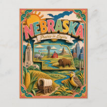 PopCut Staaten Nebraska Farbige 3D-Papierkunst