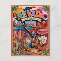 PopCut Staaten Nevada Farbige 3D-Papierkunst