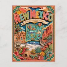 PopCut Staaten New Mexico Farbige 3D-Papierkunst