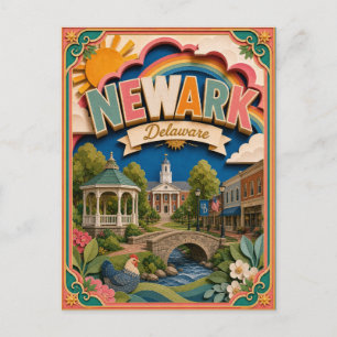 PopCut Staaten Newark Delaware Papierkunst Postkarte