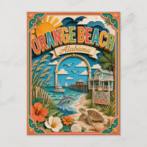 PopCut Staaten Orange Beach Alabama Papierkunst
