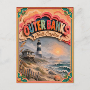 PopCut Staaten Outer Banks North Carolina Papierku Postkarte
