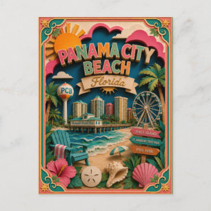 PopCut Staaten Panama City Beach Florida Papierkun Postkarte