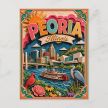 PopCut Staaten Peoria Illinois Papierkunst