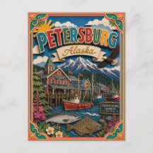 PopCut Staaten Petersburg Alaska Papier Kunst