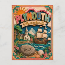 PopCut Staaten Plymouth Massachusetts Papierkunst