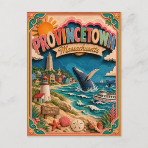 PopCut-Staaten Provincetown Massachusetts Papierku Postkarte