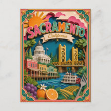 PopCut Staaten Sacramento Kalifornien Papier Kunst