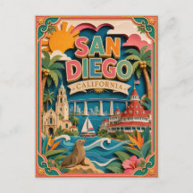 PopCut Staaten San Diego Kalifornien Papierkunst