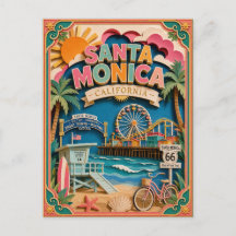 PopCut Staaten Santa Monica Kalifornien Papierkuns