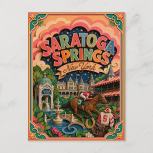 PopCut Staaten Saratoga Springs New York Papierkun Postkarte