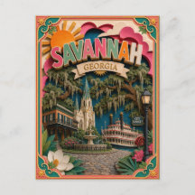 PopCut Staaten Savannah Georgia Papier Kunst
