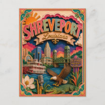 PopCut Staaten Shreveport Louisiana Papierkunst