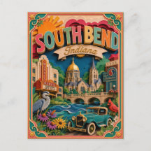 PopCut Staaten South Bend Indiana Papierkunst