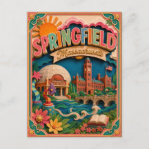 PopCut Staaten Springfield Massachusetts Papierkun