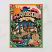 PopCut Staaten St. Augustine Florida Papierkunst