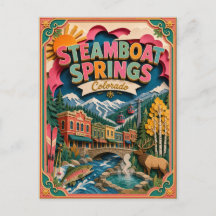 PopCut Staaten Steamboat Springs Colorado Papierku